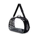 Bolsa de transporte lateral para pet com visão transparente, respirável, desmontável, cachorro e gato